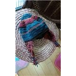 Knit cap　with ear application. Handmade. Hand-knitted. To the high-speed movement in the motorcycle at the midwinter. Casual hat. Mens Guys-only. KAWAII!
