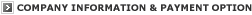 Company information & Payment option