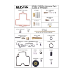 Carburetor parts kit for FCR Large 35φ Horizontal carb. (KLX250, D-Tracker)