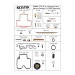 Carburetor parts kit for FCR Large 41φ Horizontal carb. (Harley-Davidson Road Rider)