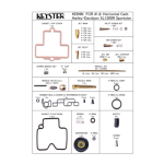 Carburetor parts kit for FCR Large 41φ Horizontal carb. (Harley-Davidson XL1200R Sportster)