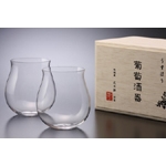 Usuhari glass / 2 sets / into a wooden box
